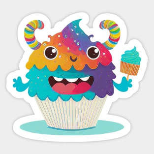 Cupcake Monster Sticker